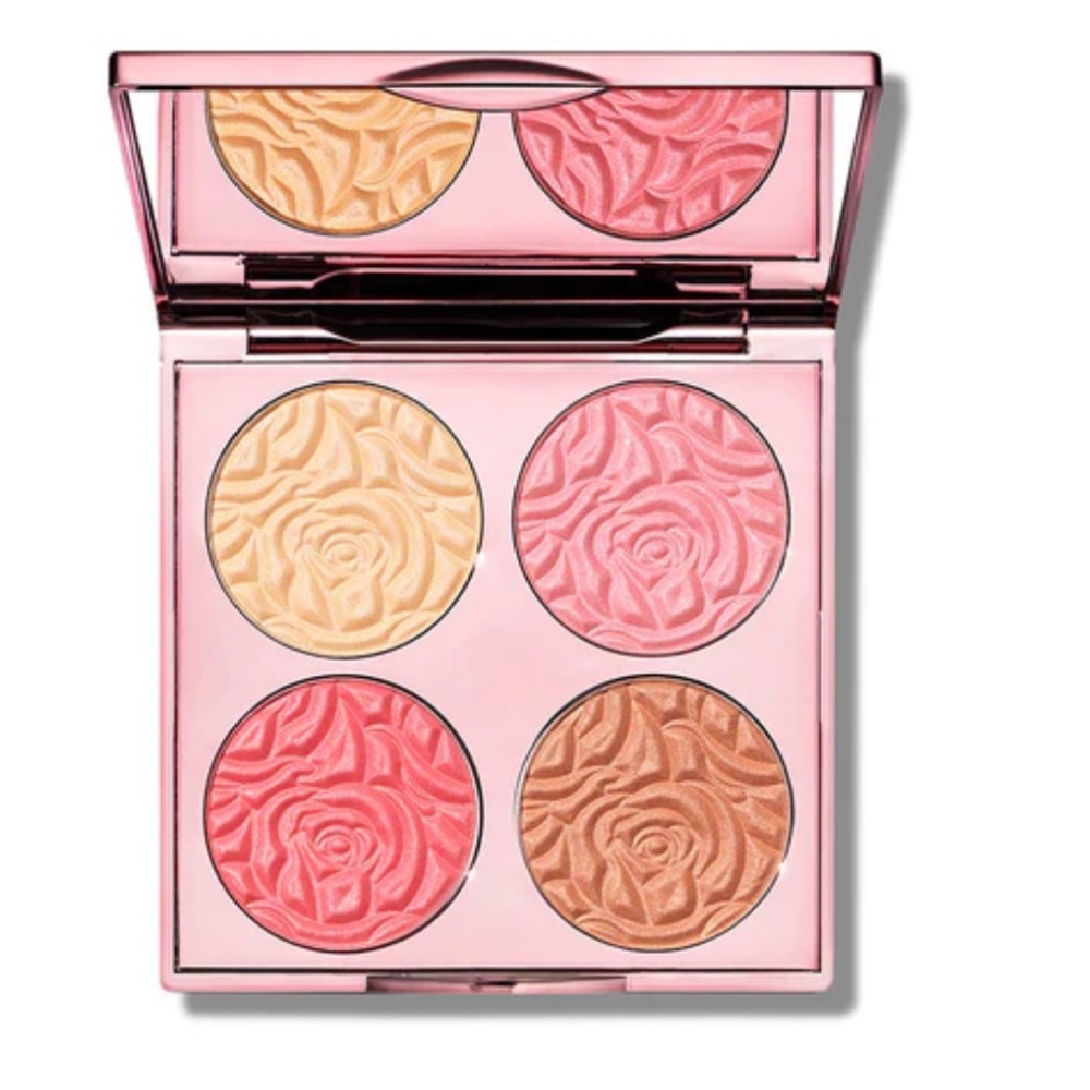 Rose Embossed Face Palette - Pink, Peach & Gold Shades